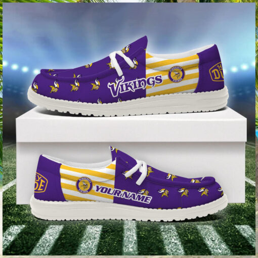 Minnesota Vikings 2024 Version Personalized Hey Dude Shoes