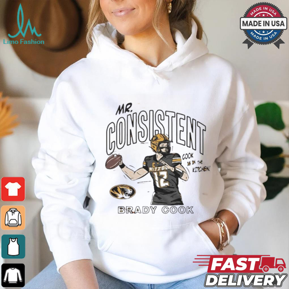 Missouri Tigers Brady Cook Mr. Consistent Shirt Missouri Tigers Brady Cook Mr. Consistent Shirt