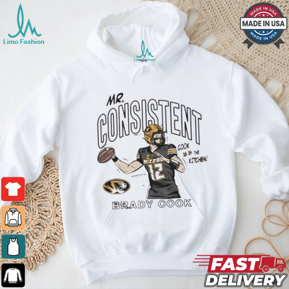 Missouri Tigers Brady Cook Mr. Consistent Shirt Missouri Tigers Brady Cook Mr. Consistent Shirt