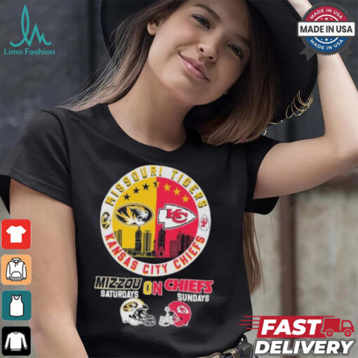 Missouri Tigers On Saturdays X Kansas City Chiefs On Sundays Shirt