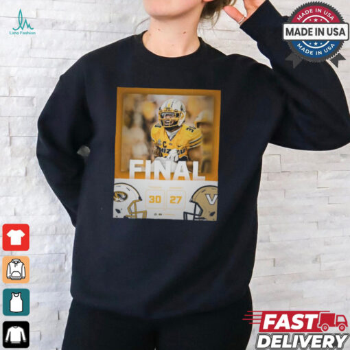 Missouri Tigers Win 30 27 Vanderbilt Football 2024 Game Day Final Score Shirt