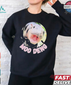 Moo Deng Bouncy Pig In Thai Picture The Cute Baby Hippo T shirt