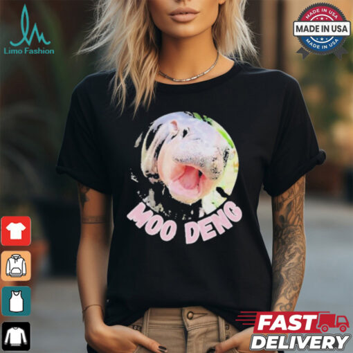 Moo Deng Bouncy Pig In Thai Picture The Cute Baby Hippo T shirt