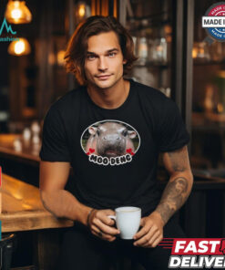 Moo Deng Bouncy Pig In Thai Picture The Cute Baby Hippo T shirts