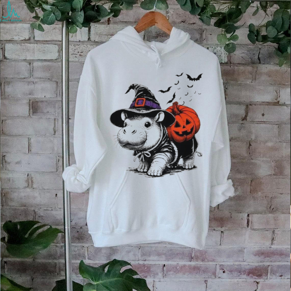 Moo Deng Bouncy Pig Moo Deng Halloween Funny Hippo With Pumpkin Witch Hat 2024 shirt Moo Deng Bouncy Pig Moo Deng Halloween Funny Hippo With Pumpkin Witch Hat 2024 shirt