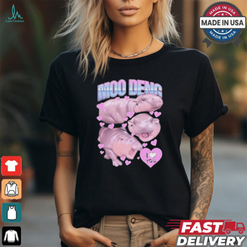 Moo Deng I Love You t shirt