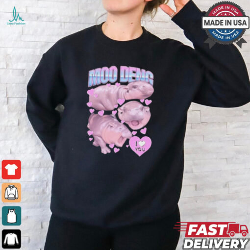 Moo Deng I Love You t shirt