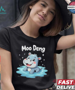 Moo Deng the Cute Baby Hippo Adorable Cartoon Hippo Animal for Kids T Shirt