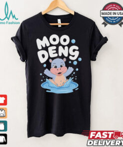 Moo Deng the Cute Baby Hippo Splashing Funny Animal Cartoon for Hippo Lovers T Shirt