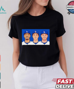 Mookie Betts Shohei Ohtani Freddie Freeman in LA Dodgers Big 3 shirt Mookie Betts Shohei Ohtani Freddie Freeman in LA Dodgers Big 3 shirt