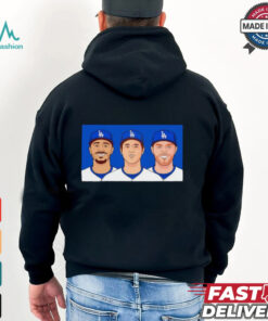 Mookie Betts Shohei Ohtani Freddie Freeman in LA Dodgers Big 3 shirt, hoodie, sweater, long sleeve and tank top Mookie Betts Shohei Ohtani Freddie Freeman in LA Dodgers Big 3 shirt