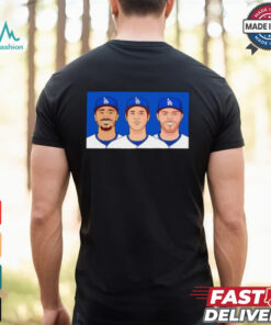 Mookie Betts Shohei Ohtani Freddie Freeman in LA Dodgers Big 3 shirt, hoodie, sweater, long sleeve and tank top Mookie Betts Shohei Ohtani Freddie Freeman in LA Dodgers Big 3 shirt