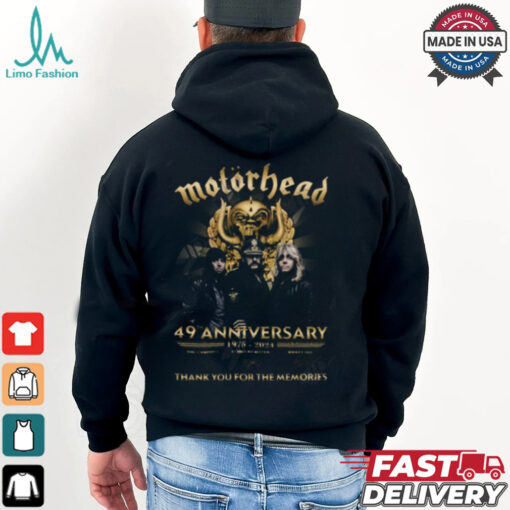 Motorhead 49th Anniversary 1975 2024 Thank You For The Memories T Shirt