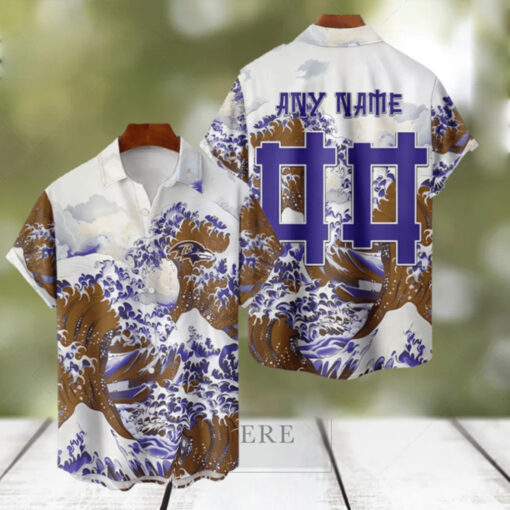 NFL Baltimore Ravens Football Special Great Wave Hawaiian Shirt