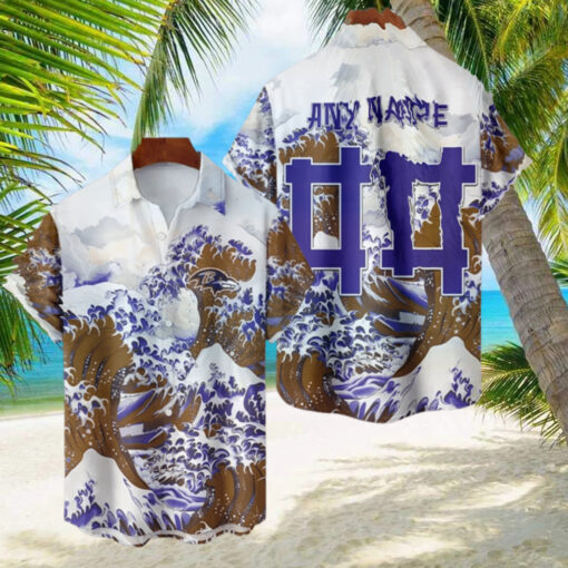 NFL Baltimore Ravens Football Special Great Wave Hawaiian Shirt