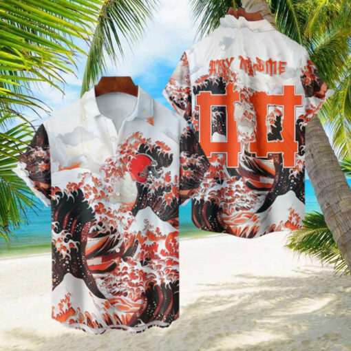 NFL Cleveland Browns Football Special Great Wave Hawaiian Shirt