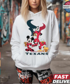 NFL Mickey Donald Goofy The Three Houston Texans Football T Shirt