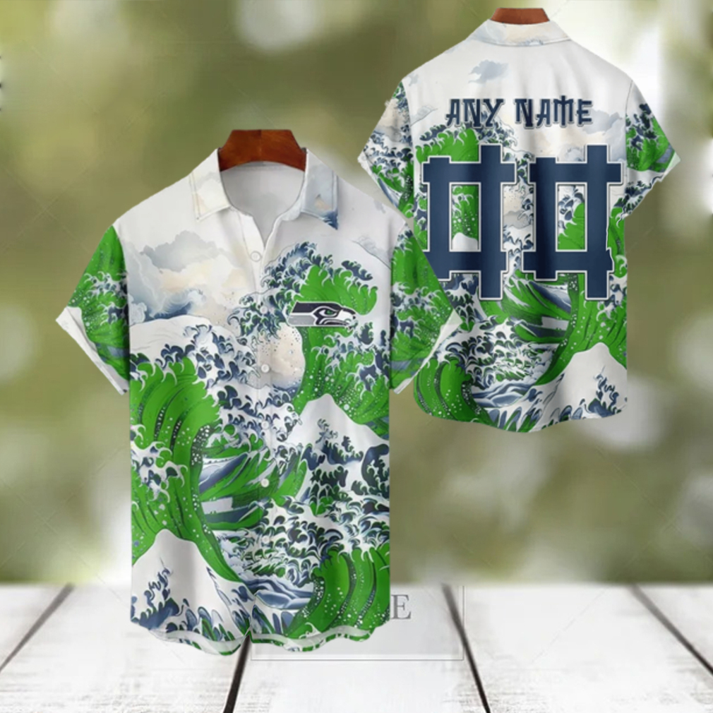 NFL Seattle Seahawks Football Special Great Wave Hawaiian Shirt NFL Seattle Seahawks Football Special Great Wave Hawaiian Shirt