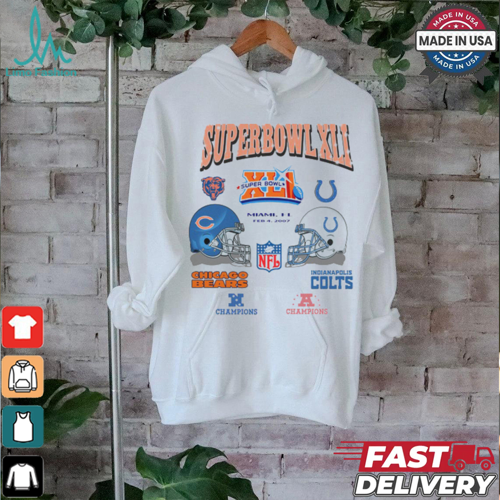 NFL Super Bowl XLI Bears Colts 2007 T Shirt NFL Super Bowl XLI Bears Colts 2007 T Shirt