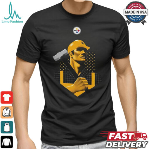 NFL Team Apparel Pittsburgh Steelers Illustration Black T Shirt