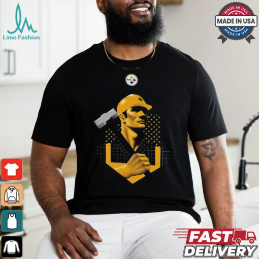 NFL Team Apparel Pittsburgh Steelers Illustration Black T Shirt
