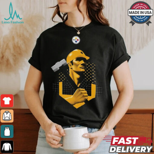 NFL Team Apparel Pittsburgh Steelers Illustration Black T Shirt