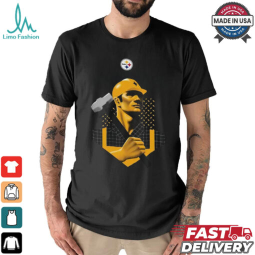 NFL Team Apparel Pittsburgh Steelers Illustration Black T Shirt