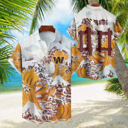 NFL Washington Commanders Football Special Great Wave Hawaiian Shirt1