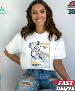 Nashville Predators Starter White Player Grid T Shirt