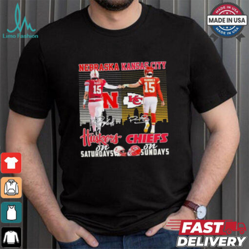 Nebraska Huskers On Saturdays X Kansas City Chiefs On Sundays Shirt