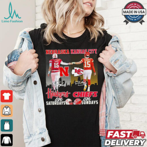 Nebraska Huskers On Saturdays X Kansas City Chiefs On Sundays Shirt