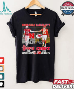 Nebraska Huskers On Saturdays X Kansas City Chiefs On Sundays Shirt