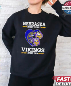 Nebraska In My Heart Vikings In My DNA Shirt