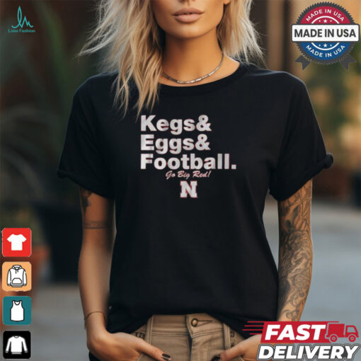 Nebraska cornhuskers kegs and eggs and Football T shirt