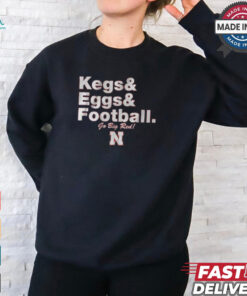 Nebraska cornhuskers kegs and eggs and Football T shirt