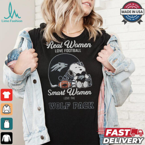 Nevada Wolf Pack x Snoopy Real Women Love Football Smart Women Helmet 2024 Shirt