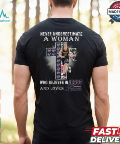 Never Underestimate A Woman Who Believes In Jesus And Loves Indiana Fever T Shirt