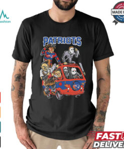 New England Patriots NFL Horror Characters Movie Hippie Halloween Shirt
