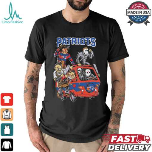 New England Patriots NFL Horror Characters Movie Hippie Halloween Shirt