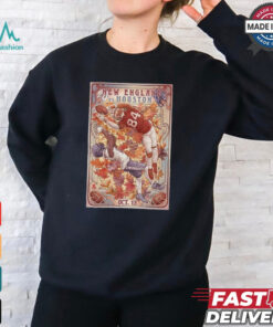 New England Patriots vs. Houston Texas October 13, 2024 NFL Week 6 Game Poster shirt