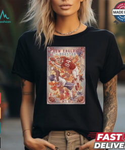 New England Patriots vs. Houston Texas October 13, 2024 NFL Week 6 Game Poster shirt