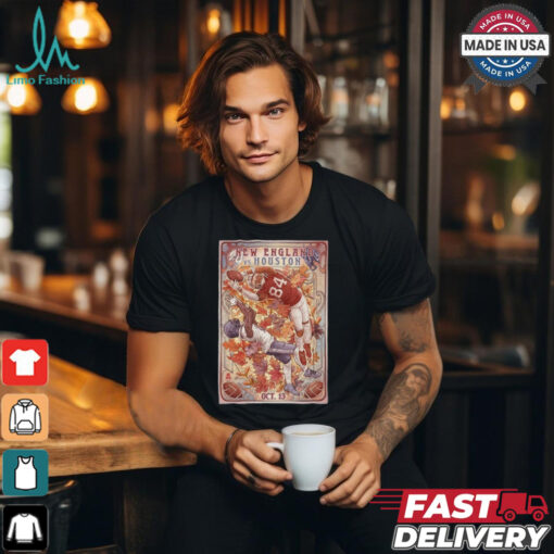 New England Patriots vs. Houston Texas October 13, 2024 NFL Week 6 Game Poster shirt