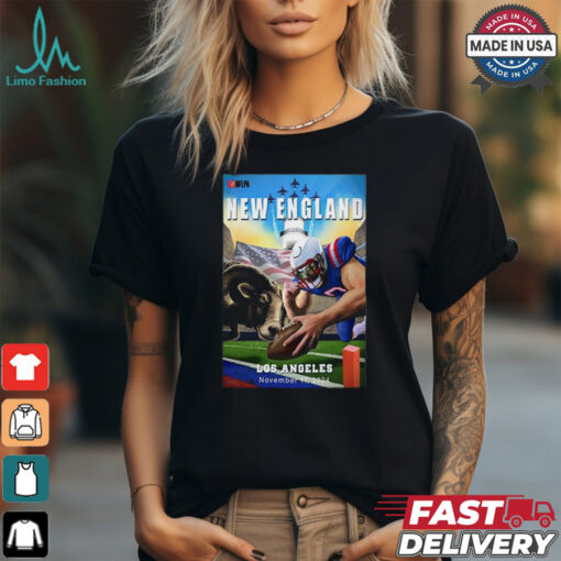 New England Patriots vs. Los Angeles Rams November 17, 2024 NFL Week 11 Game Poster shirt