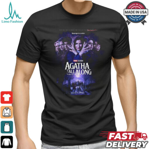 New Official Agatha All Along Poster Releasing On Disney+ On September 18 Vintage T Shirt