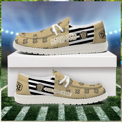 New Orleans Saints 2024 Version Personalized Hey Dude Shoes