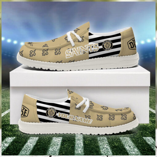 New Orleans Saints 2024 Version Personalized Hey Dude Shoes