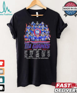 New York Giants 100th Anniversary 1925 2025 Thank You For The Memories Signature Shirt