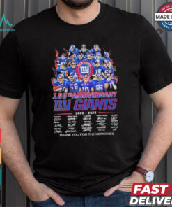 New York Giants 100th Anniversary 1925 2025 Thank You For The Memories Signature Shirt