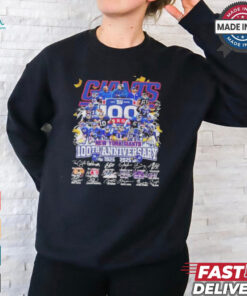 New York Giants 100th Season 1925 – 2025 Anniversary Signature Shirt