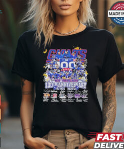 New York Giants 100th Season 1925 – 2025 Anniversary Signature Shirt